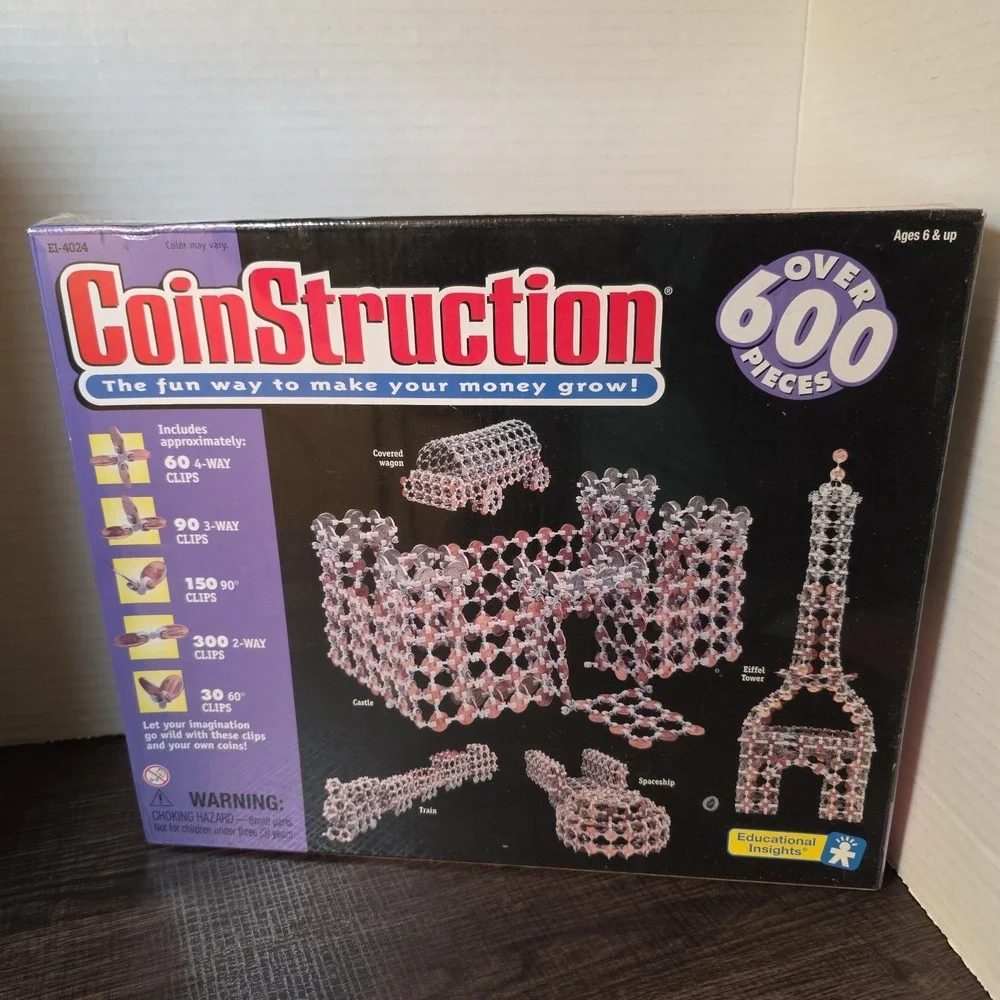 CoinStruction 600+ Piece Set, The Fun Way to Make Your Money Grow, New Sealed